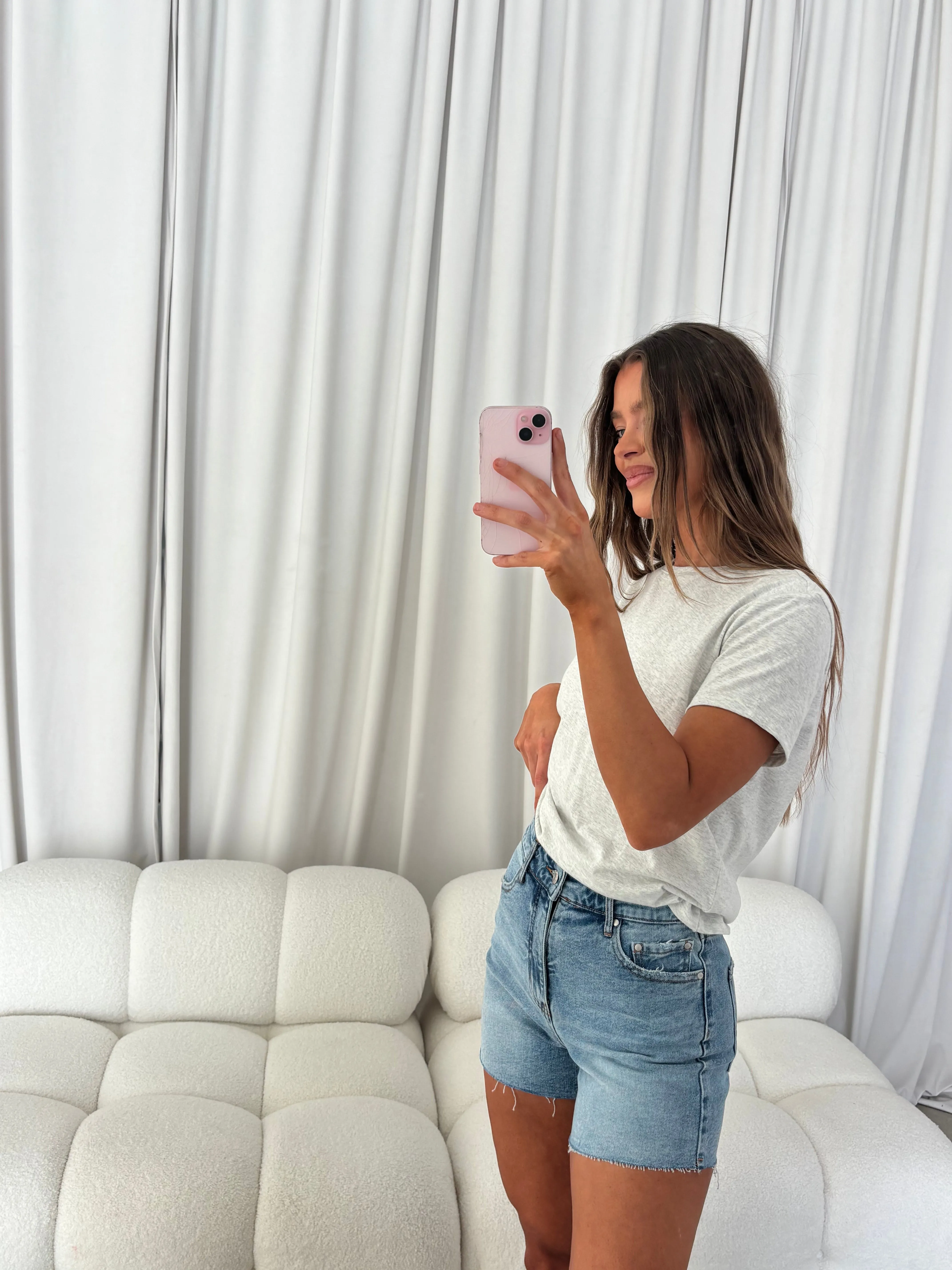 Asher Tee in Heather Grey sold by Worth Collective product image thumbnail 5