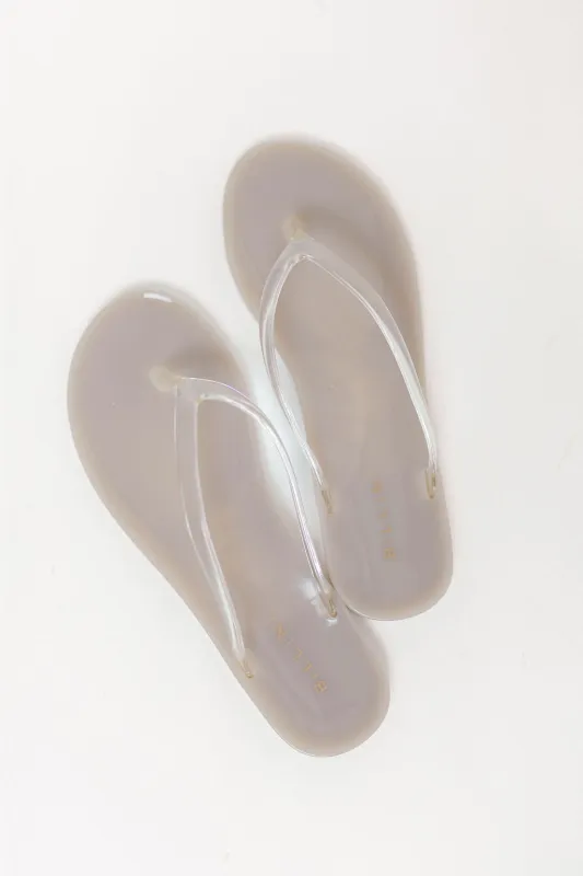Stellan Sandal in Light Taupe/Clear made by Billini
