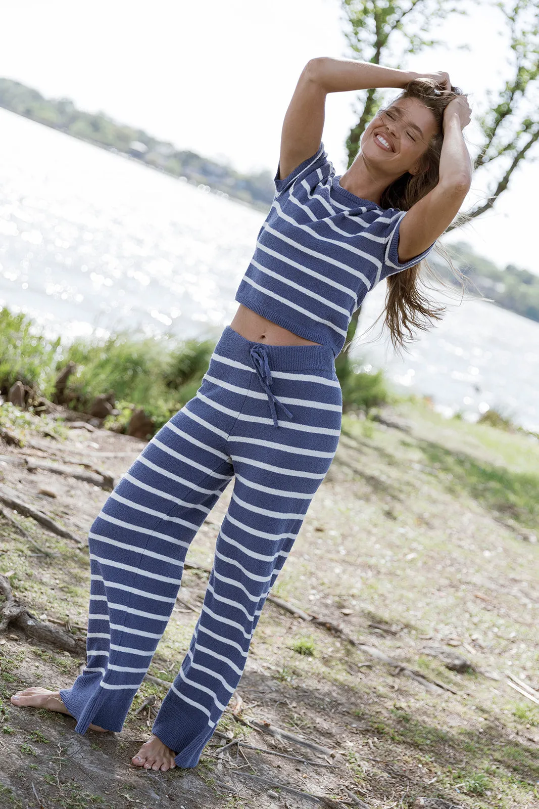 Madi Knit Set in Navy/White sold by Worth Collective product image thumbnail 4