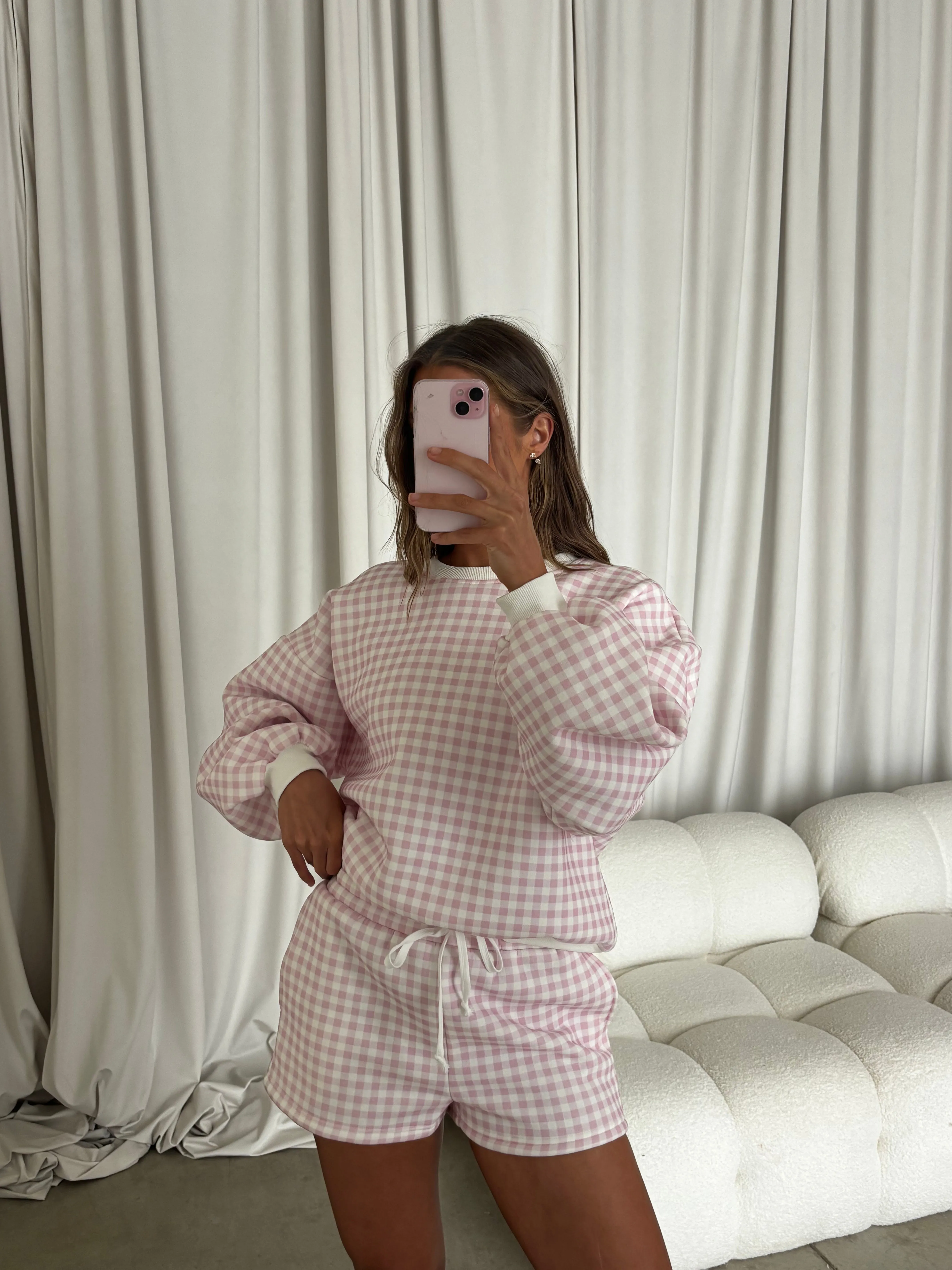 Alex Gingham Set in Pink sold by Worth Collective product image thumbnail 2
