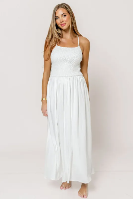 Karson Midi Dress in Off White made by idem ditto