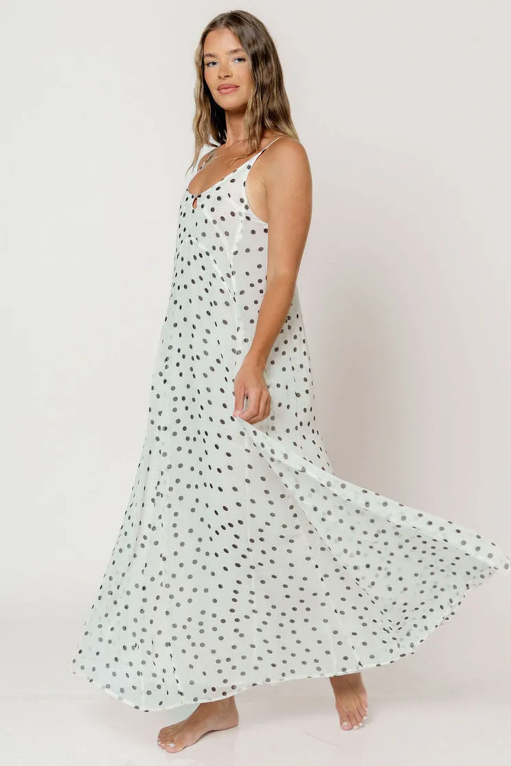 Eileen Dress in Cream/Polka Dot sold by Worth Collective