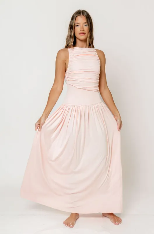 Leni Maxi Dress in Blush *Final Sale* made by Olivaceous