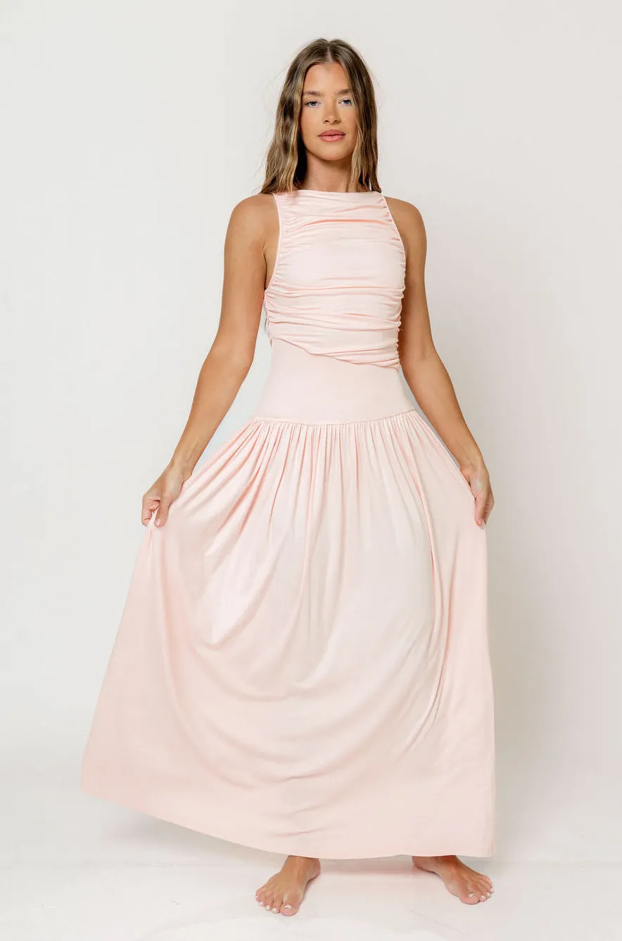 Leni Maxi Dress in Blush *Final Sale* sold by Worth Collective