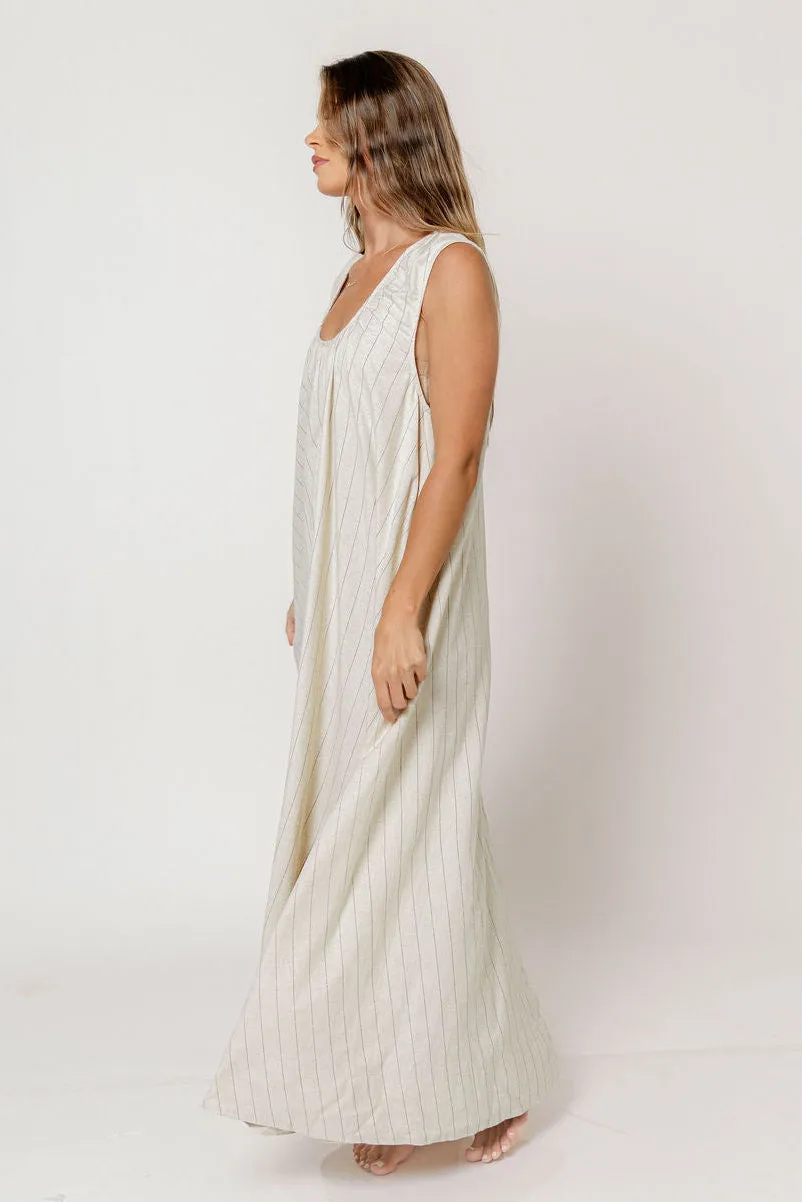 Kiri Maxi Dress in Natural/Black sold by Worth Collective product image thumbnail 3