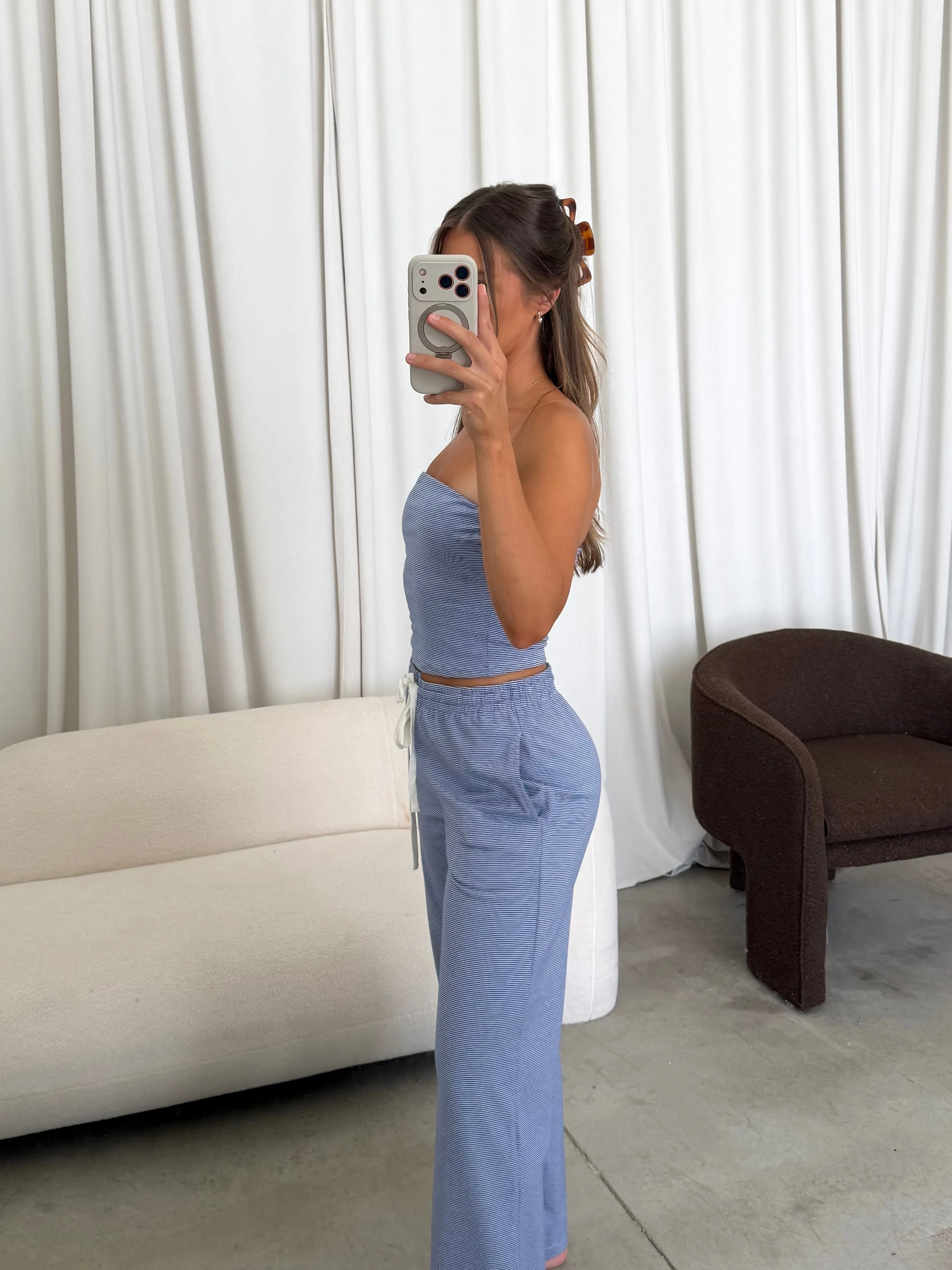 Khloe Set in Blue/White Stripe sold by Worth Collective product image thumbnail 3