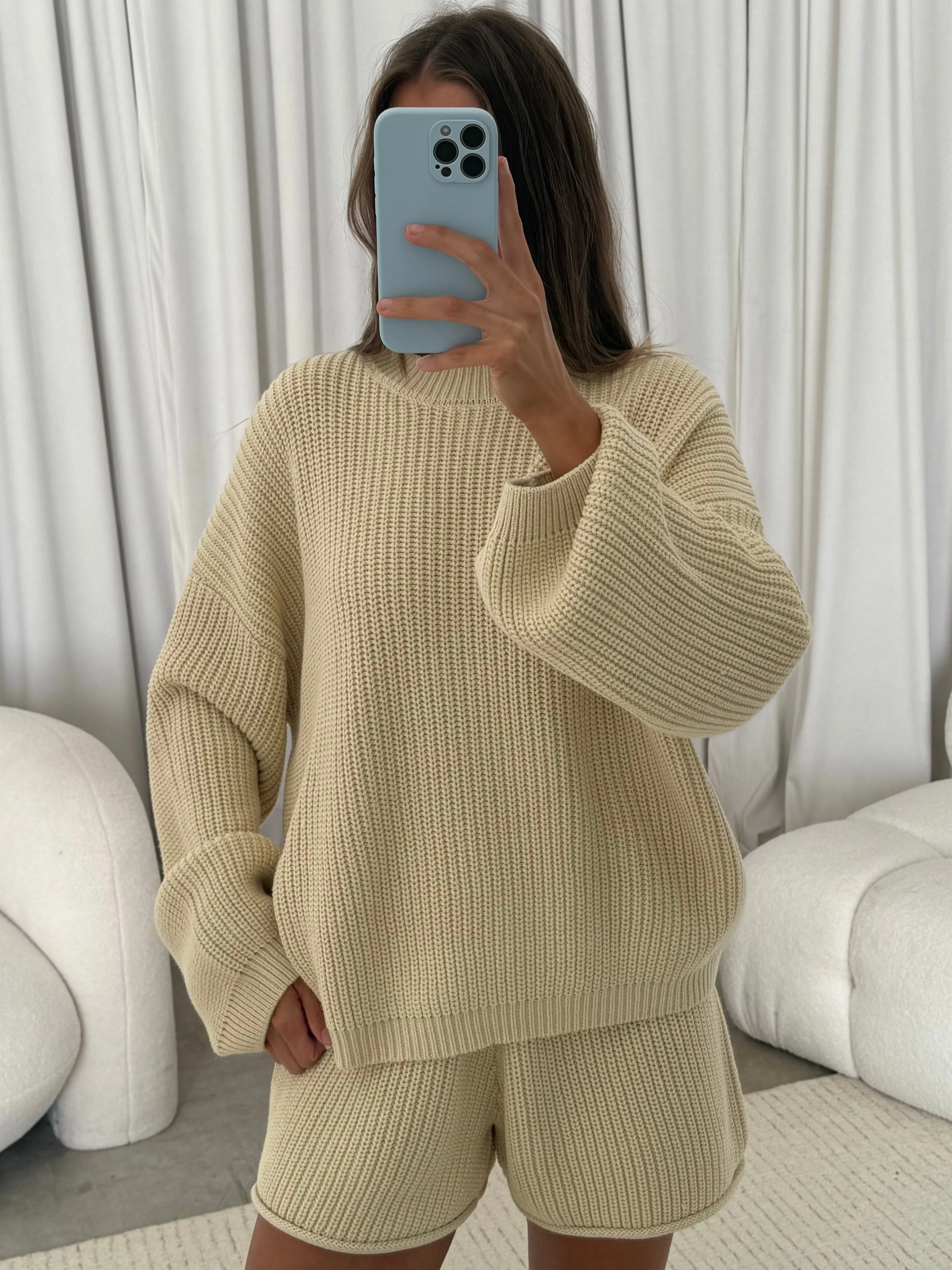 Emily Knit Top in Buttercream sold by Worth Collective