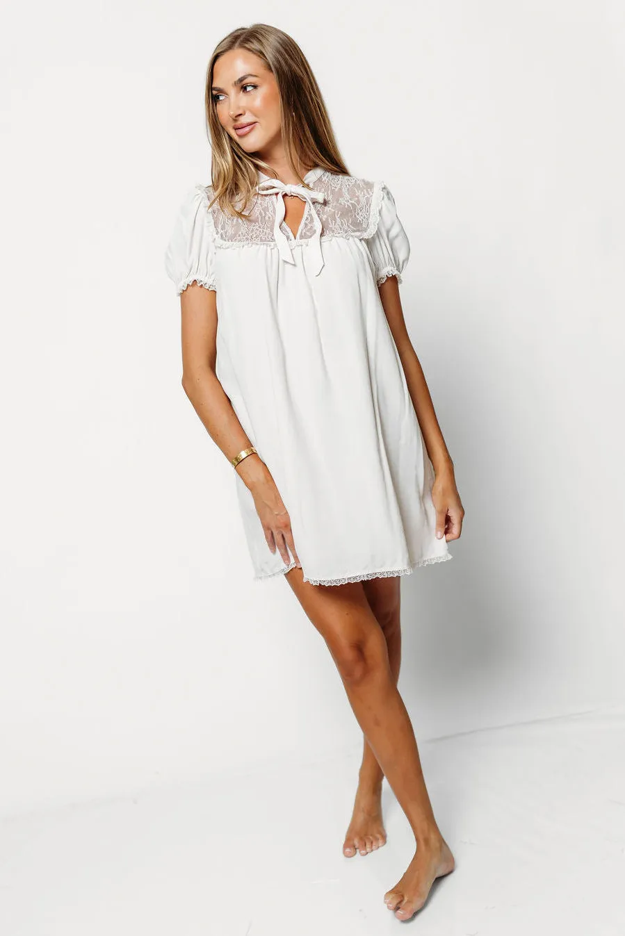 Eyre Mini Dress in Ivory sold by Worth Collective product image thumbnail 5