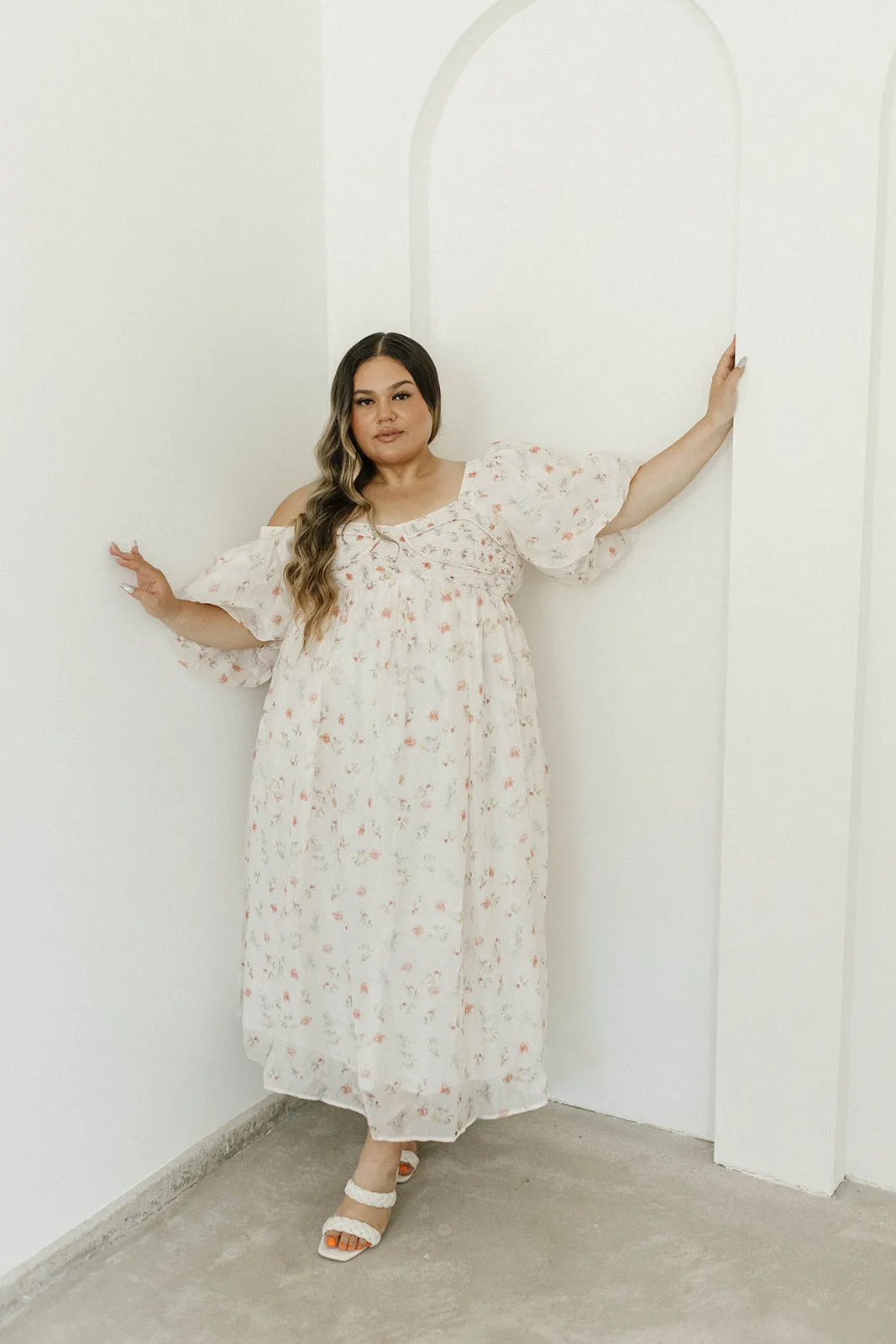 Harlow Maxi Dress in Tiny Pink Floral - Bump Friendly & Inclusive Sizing (S-3XL) *Final-Sale* sold by Worth Collective product image thumbnail 3