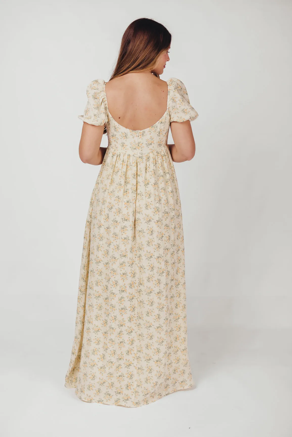 Haven 100% Cotton Tie-Front Maxi Dress in Orange Green Floral - Bump Friendly (Restocking in April) sold by Worth Collective product image thumbnail 3