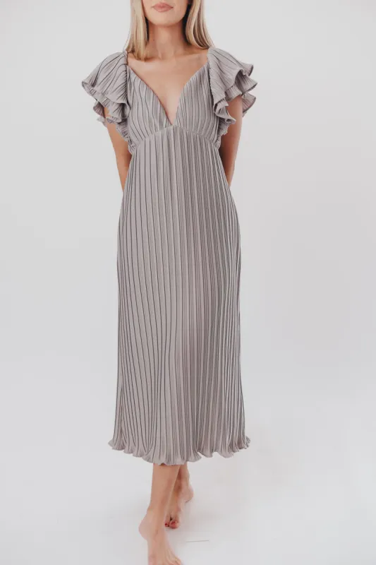 Lucky Charm Midi Dress in Grey - Bump Friendly & Inclusive Sizing (S-3XL) sold by Worth Collective