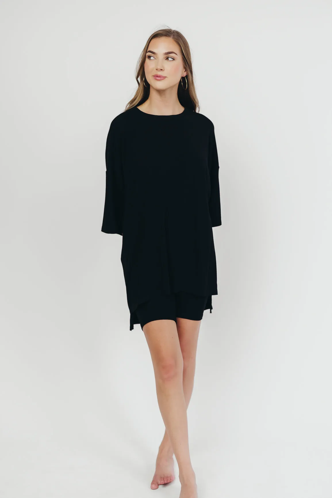 All Weekend Long Set - Short Sleeves - in Black sold by Worth Collective product image thumbnail 4