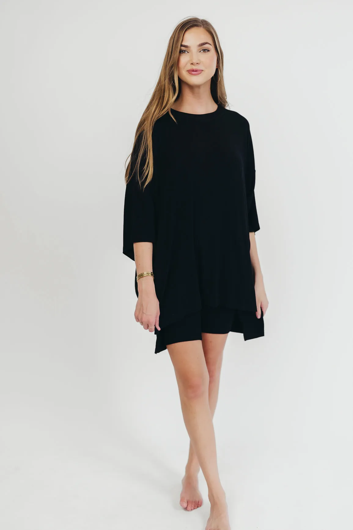 All Weekend Long Set - Short Sleeves - in Black sold by Worth Collective product image thumbnail 5