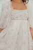 Melody Maxi Dress with Pleats and Bow Detail in Blush Floral - Bump Friendly & Inclusive Sizing (S-3XL) sold by Worth Collective