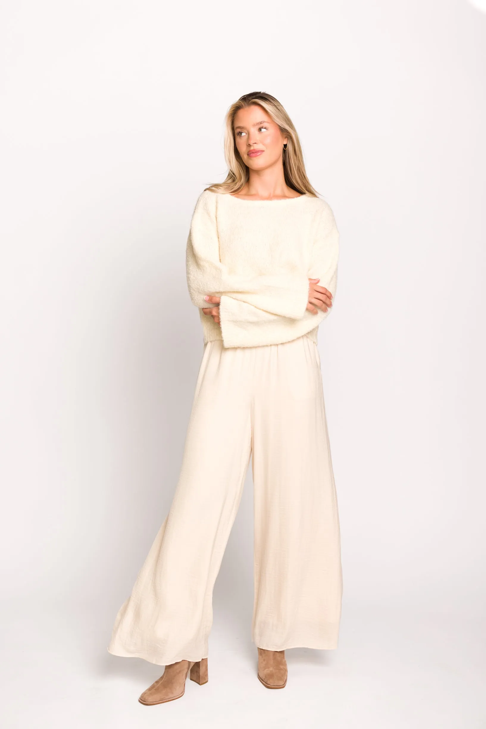 Lily Soft Knit Sweater in Cream sold by Worth Collective product image thumbnail 3