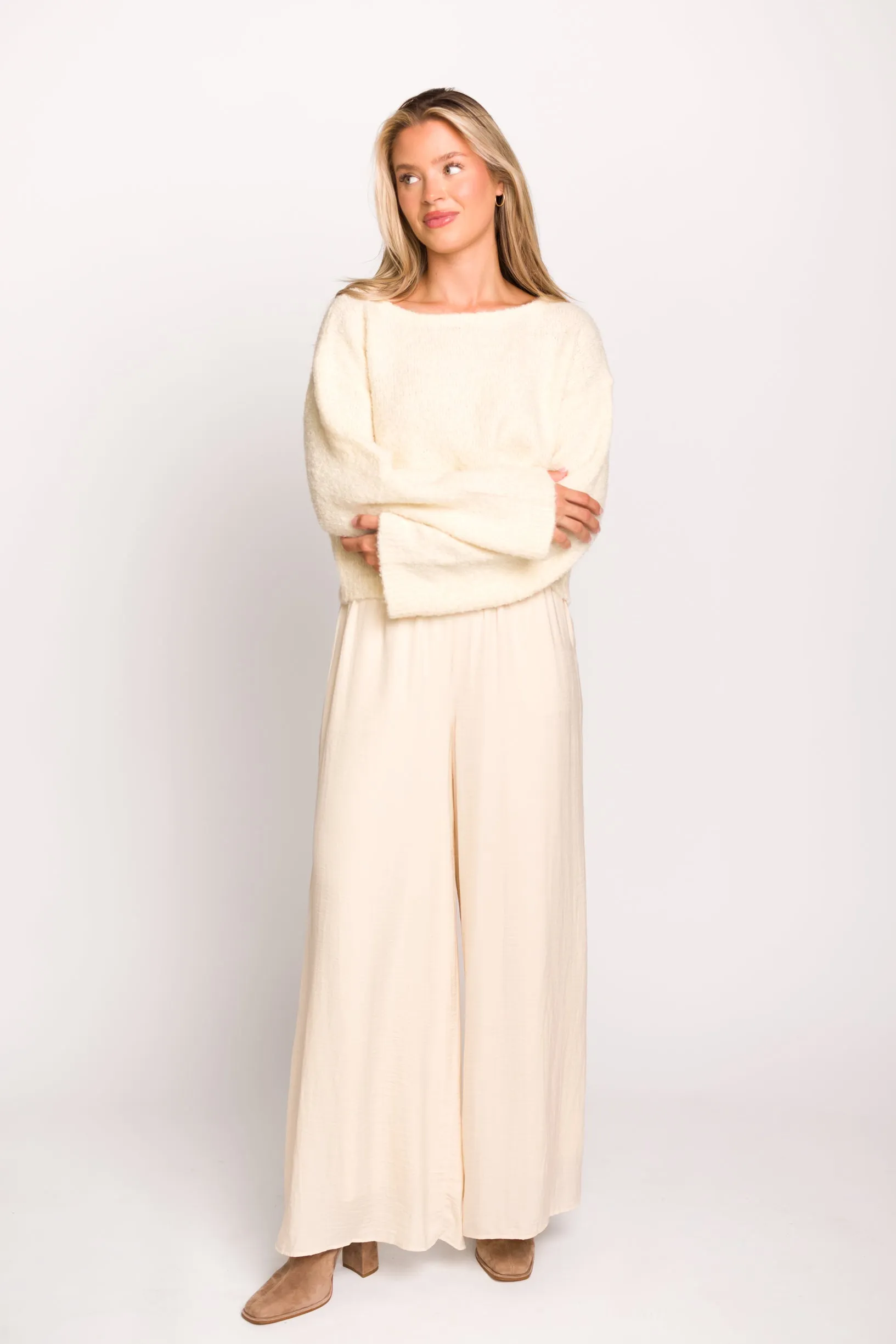 Lily Soft Knit Sweater in Cream sold by Worth Collective product image thumbnail 4
