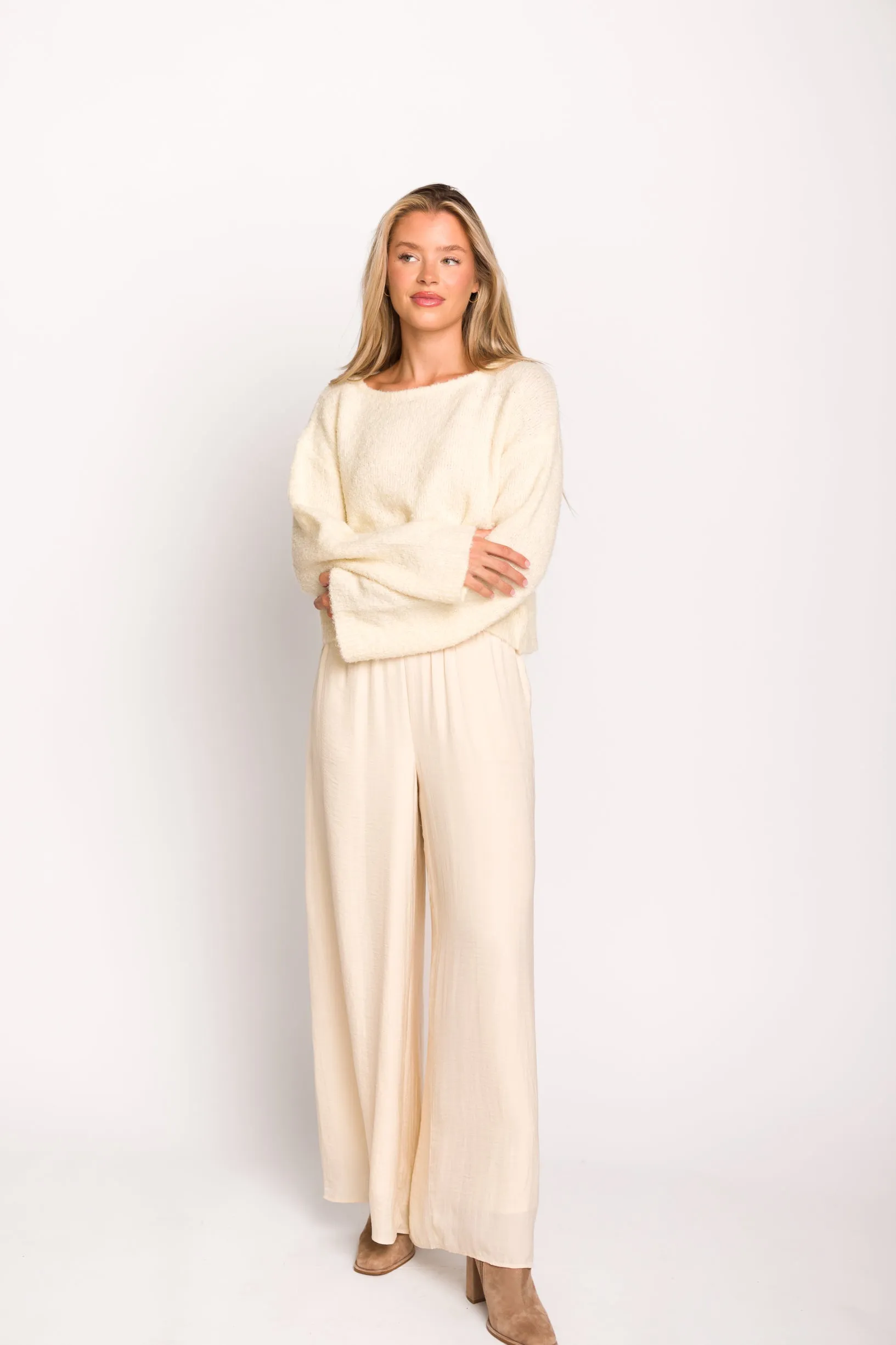 Lily Soft Knit Sweater in Cream sold by Worth Collective product image thumbnail 5