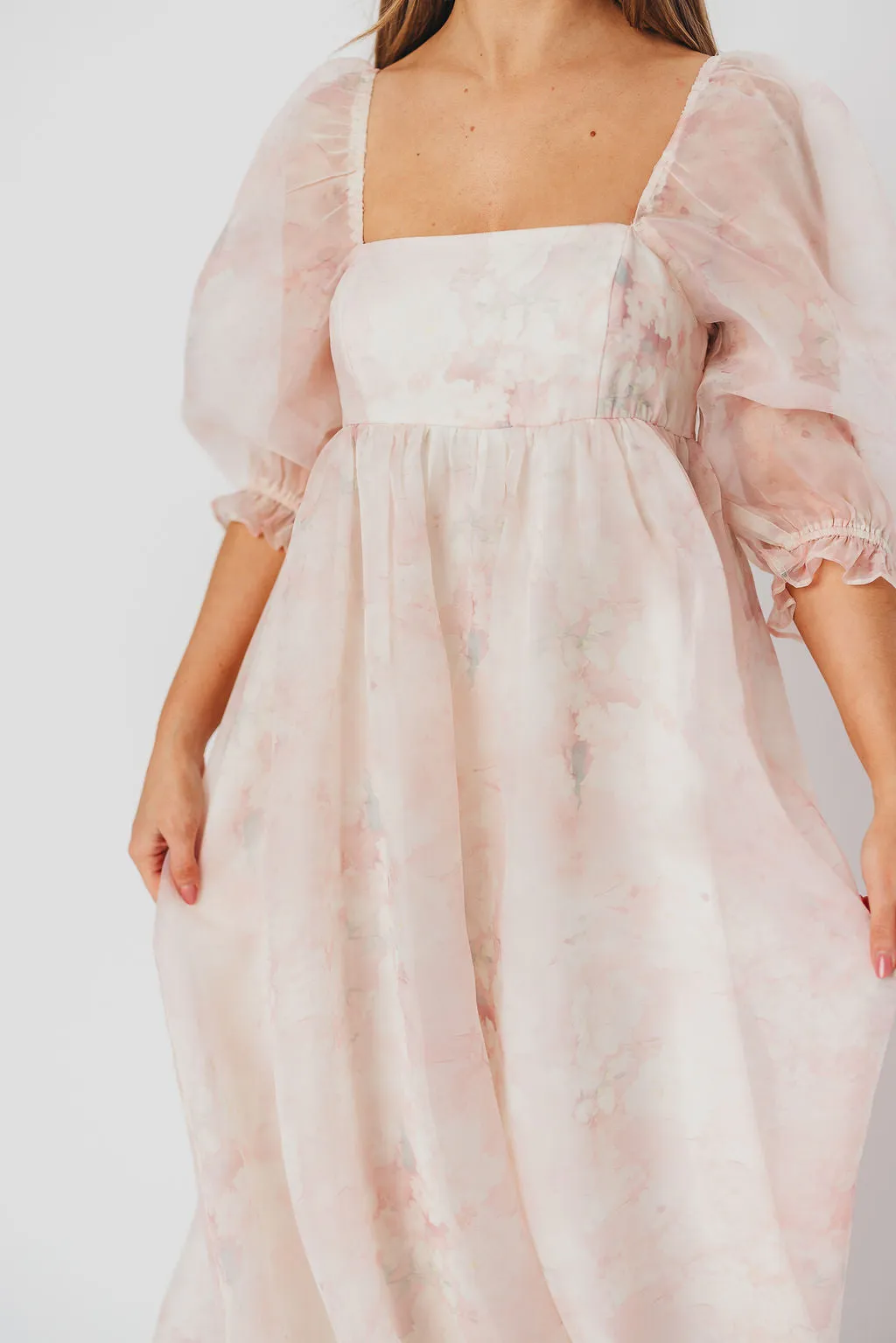 *New* Mona Maxi Dress with Smocking in Pale Pink Floral - Bump Friendly & Inclusive Sizing (S-3XL) sold by Worth Collective product image thumbnail 2
