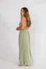 Maren Pleated Halter Maxi Dress in Sage - Bump Friendly (S-XL) Almost Sold Out! sold by Worth Collective
