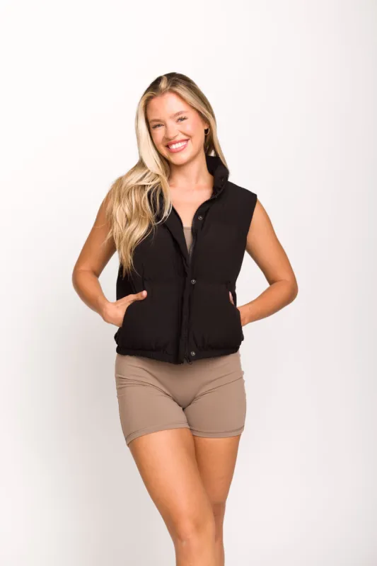 Aspen Vest in Black sold by Worth Collective
