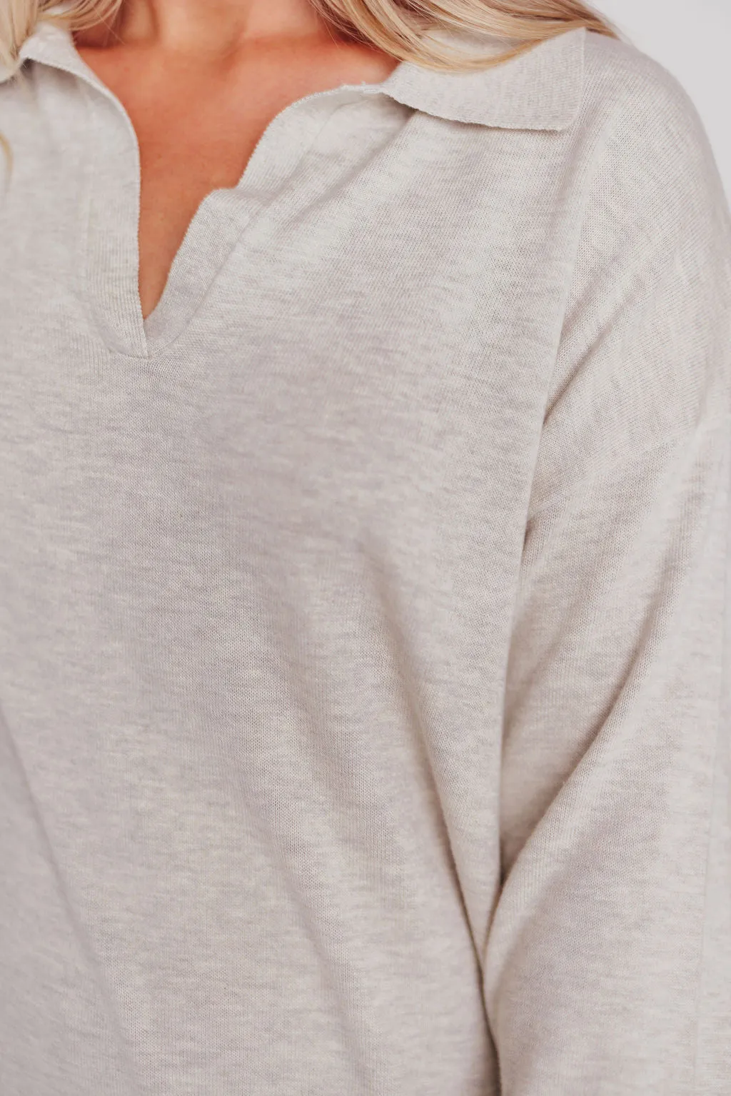 Riley Lightweight Long Sleeve Maxi Dress in Heather Grey - Bump Friendly sold by Worth Collective product image thumbnail 5