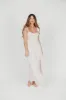 Rosamund Bustier-Style Maxi Dress in White/Orange Floral - Inclusive Sizing (S-XL) sold by Worth Collective