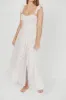 Rosamund Bustier-Style Maxi Dress in White/Orange Floral - Inclusive Sizing (S-XL) sold by Worth Collective