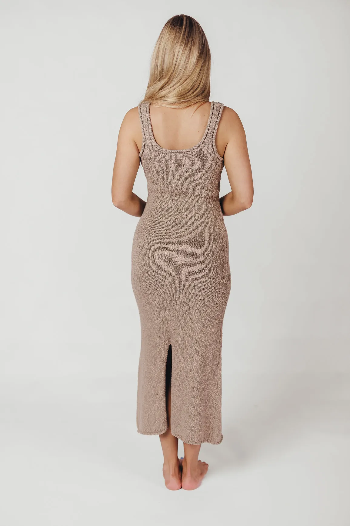 Jaya Cotton Knit Midi Dress in Grey sold by Worth Collective product image thumbnail 3