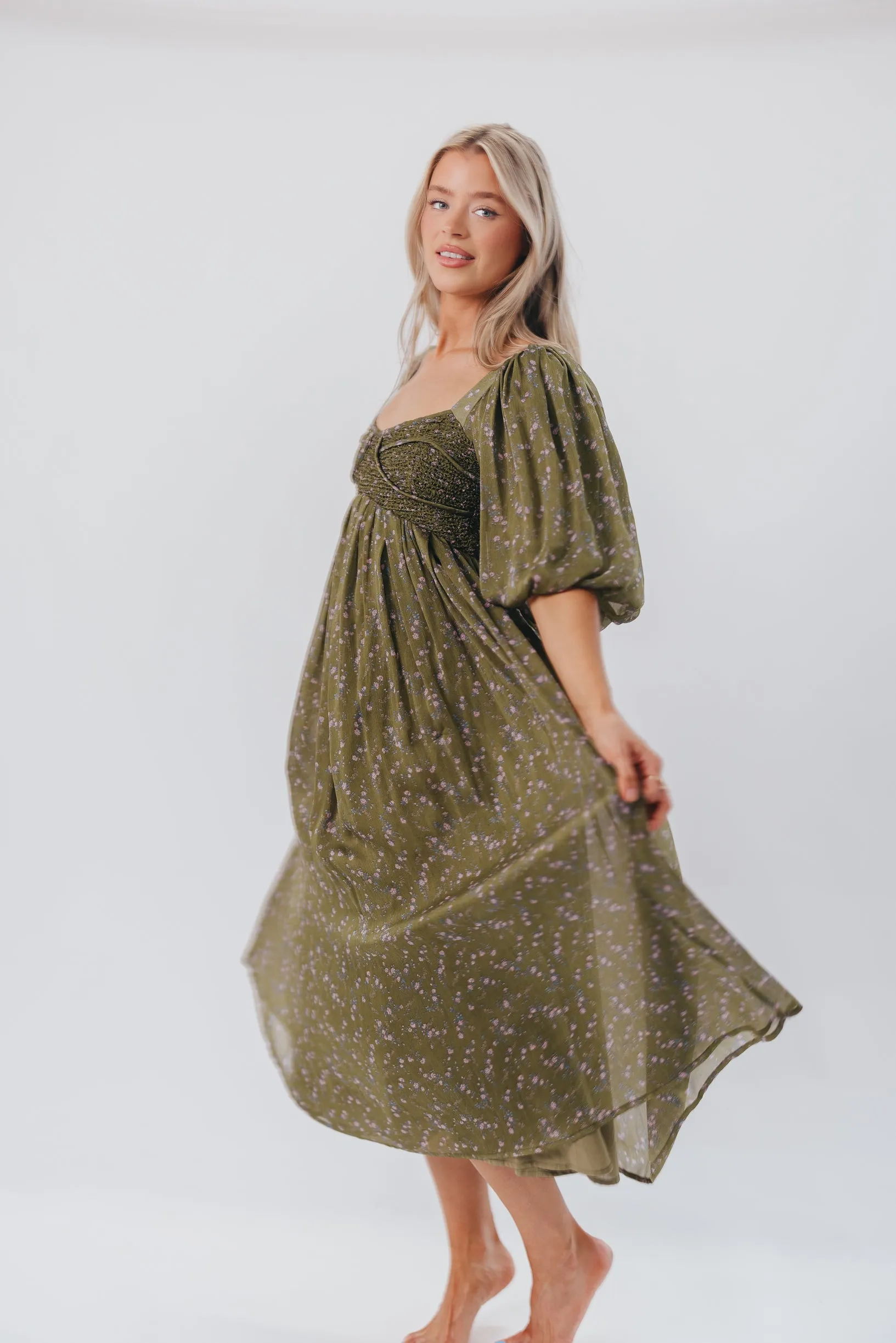 Harlow Maxi Dress in Meadow Green - Bump Friendly (S-XL) sold by Worth Collective product image thumbnail 2
