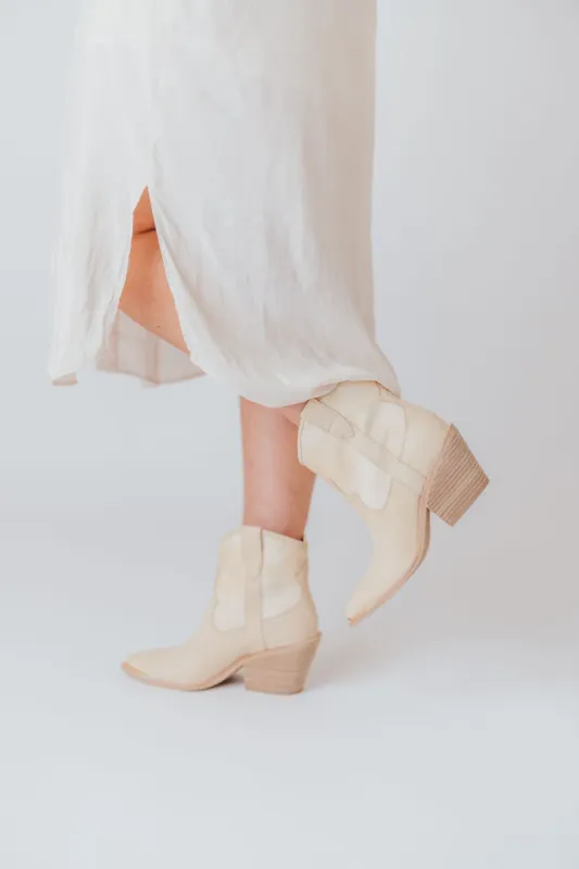 Nashie Boots in Vanilla Nubuck sold by Worth Collective