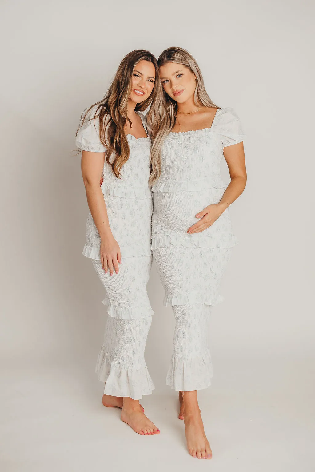 Ada Smocked Dress in Blue Floral- Bump Friendly & Inclusive Sizing (S-3XL) *Final-Sale* sold by Worth Collective product image thumbnail 2