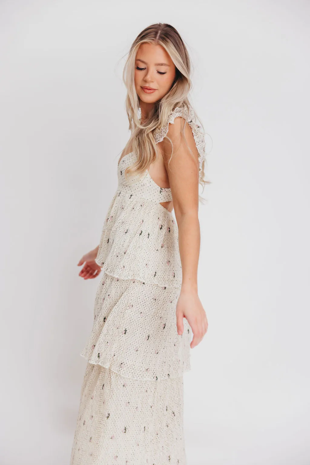 Caroline Maxi Dress in Ivory Polka Dot sold by Worth Collective product image thumbnail 3