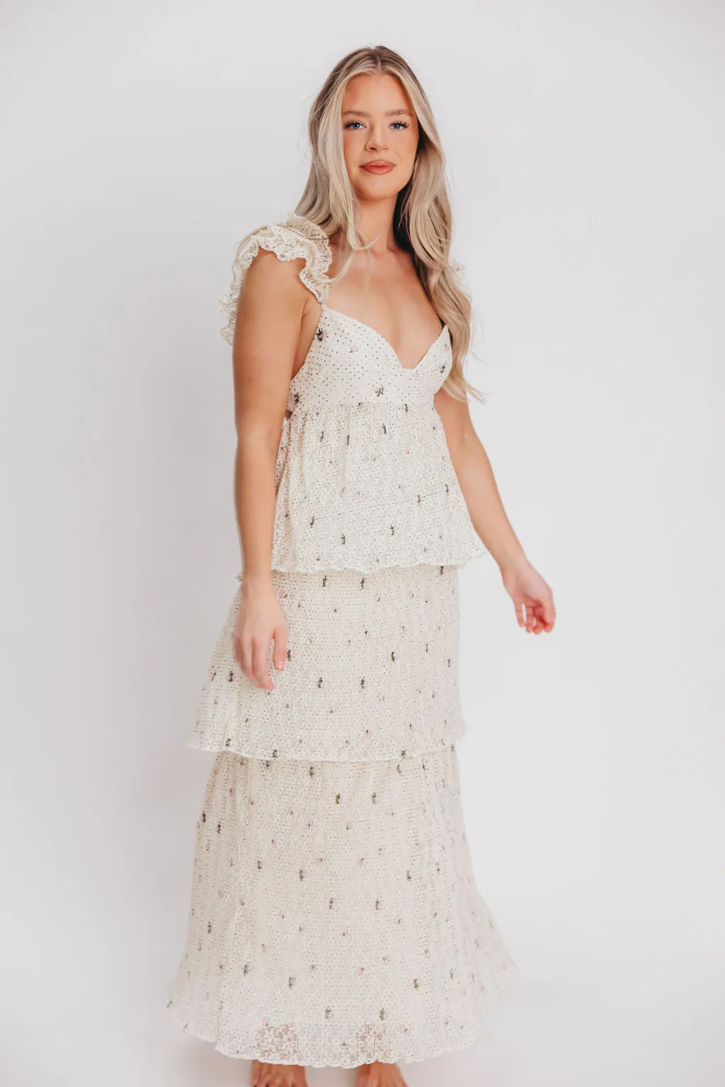 Caroline Maxi Dress in Ivory Polka Dot sold by Worth Collective product image thumbnail 4