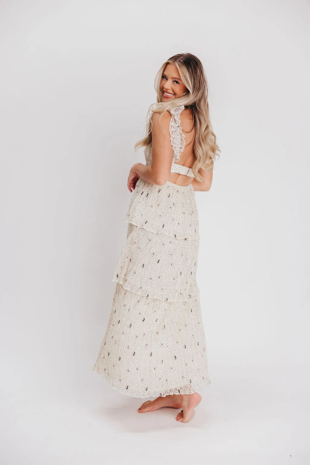Caroline Maxi Dress in Ivory Polka Dot sold by Worth Collective product image thumbnail 5