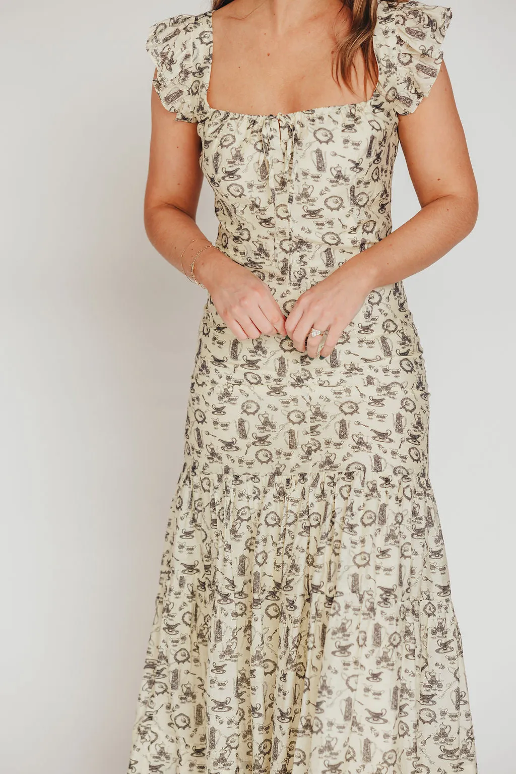 Emery Midi Dress in Vintage Tea (Sizes S-XL) sold by Worth Collective product image thumbnail 2