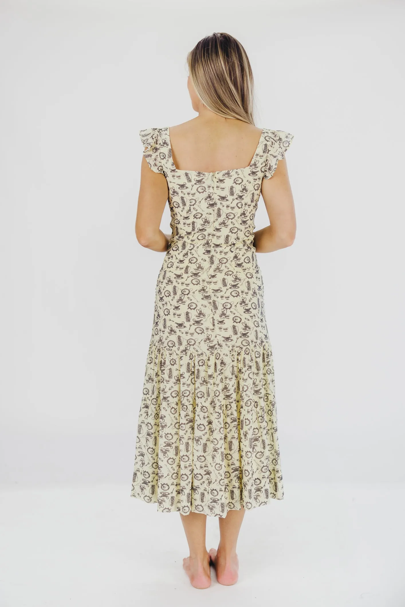 Emery Midi Dress in Vintage Tea (Sizes S-XL) sold by Worth Collective product image thumbnail 3