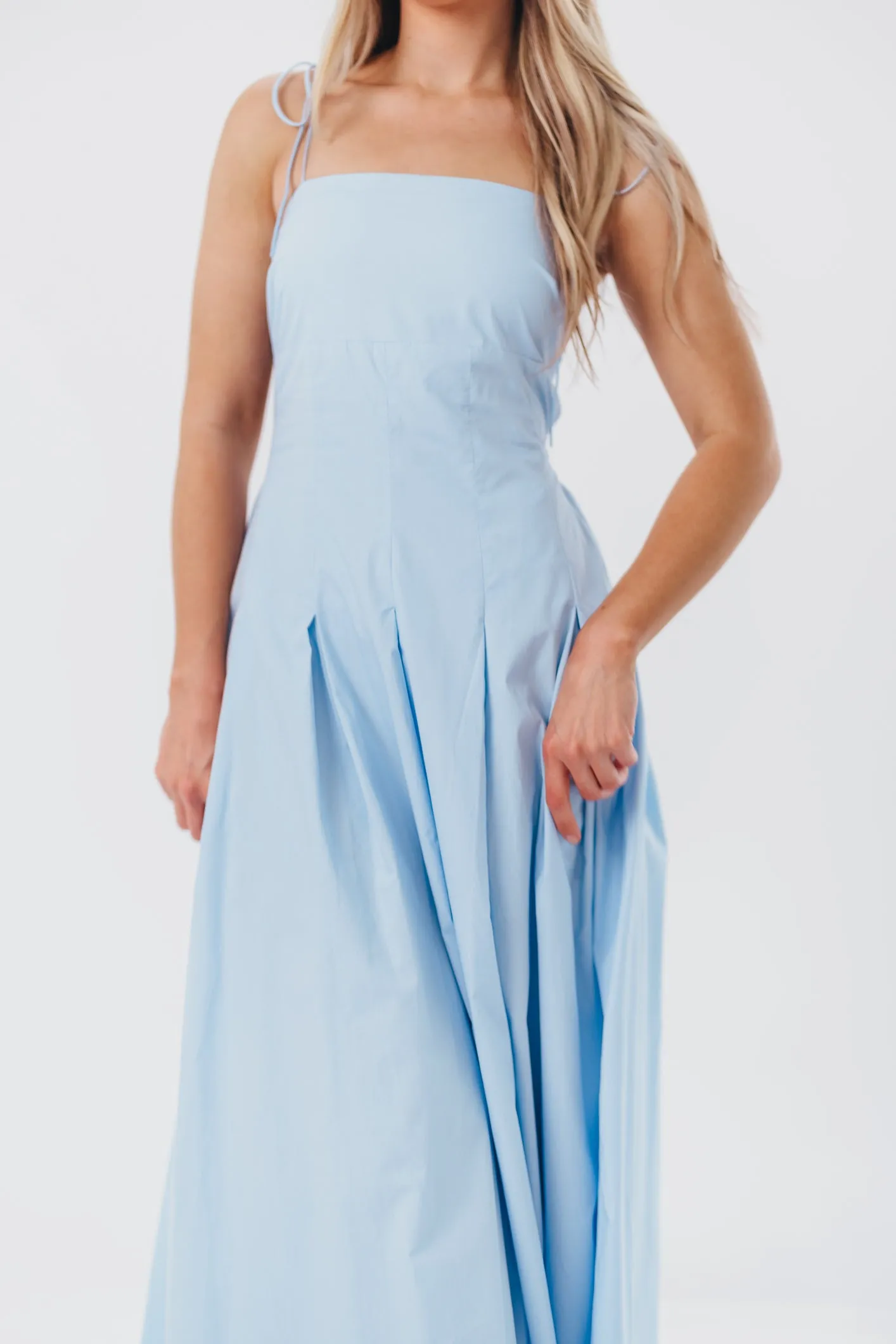 Jasmine Maxi Dress with Bandeau Neckline in Blue sold by Worth Collective product image thumbnail 3
