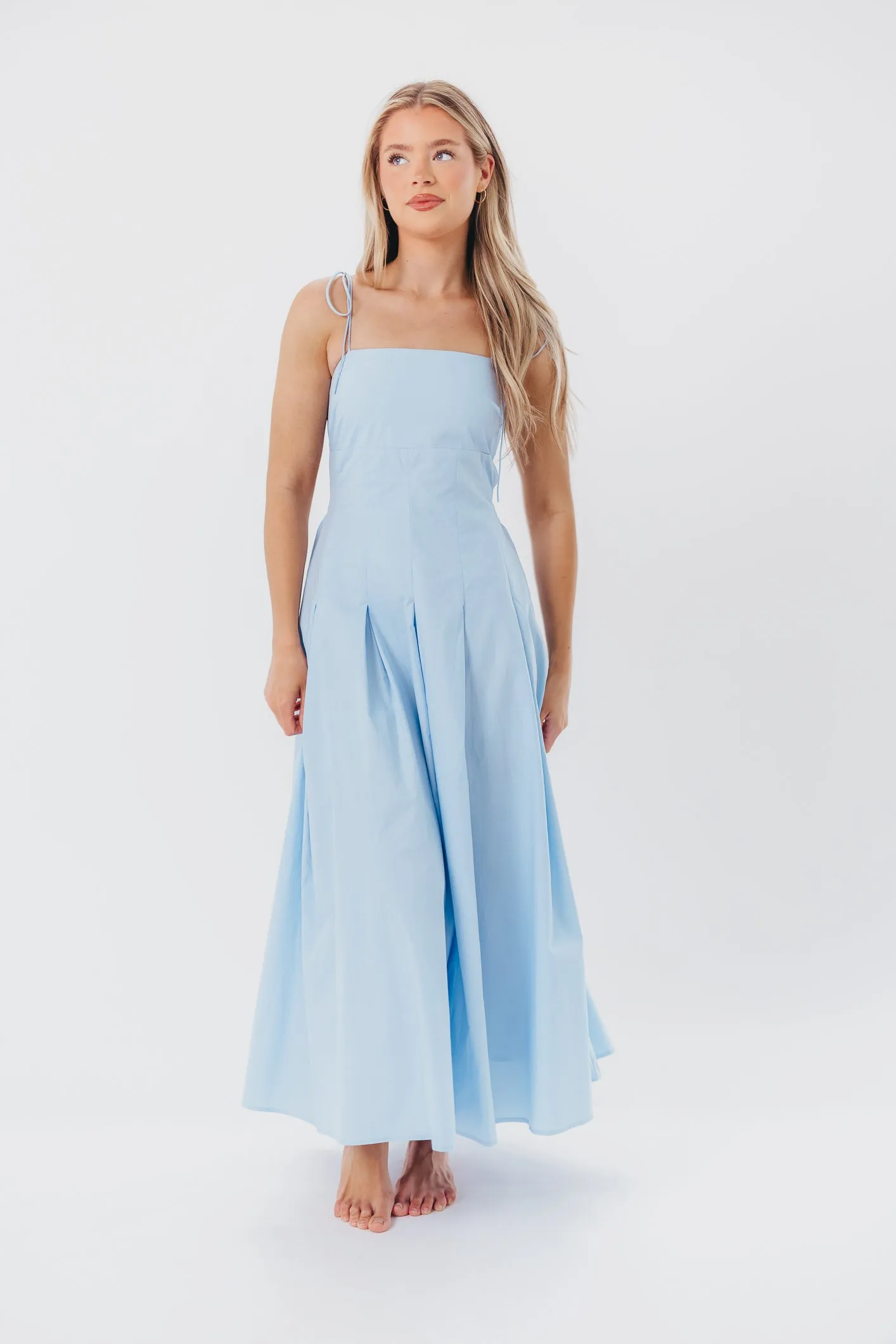 Jasmine Maxi Dress with Bandeau Neckline in Blue sold by Worth Collective product image thumbnail 5