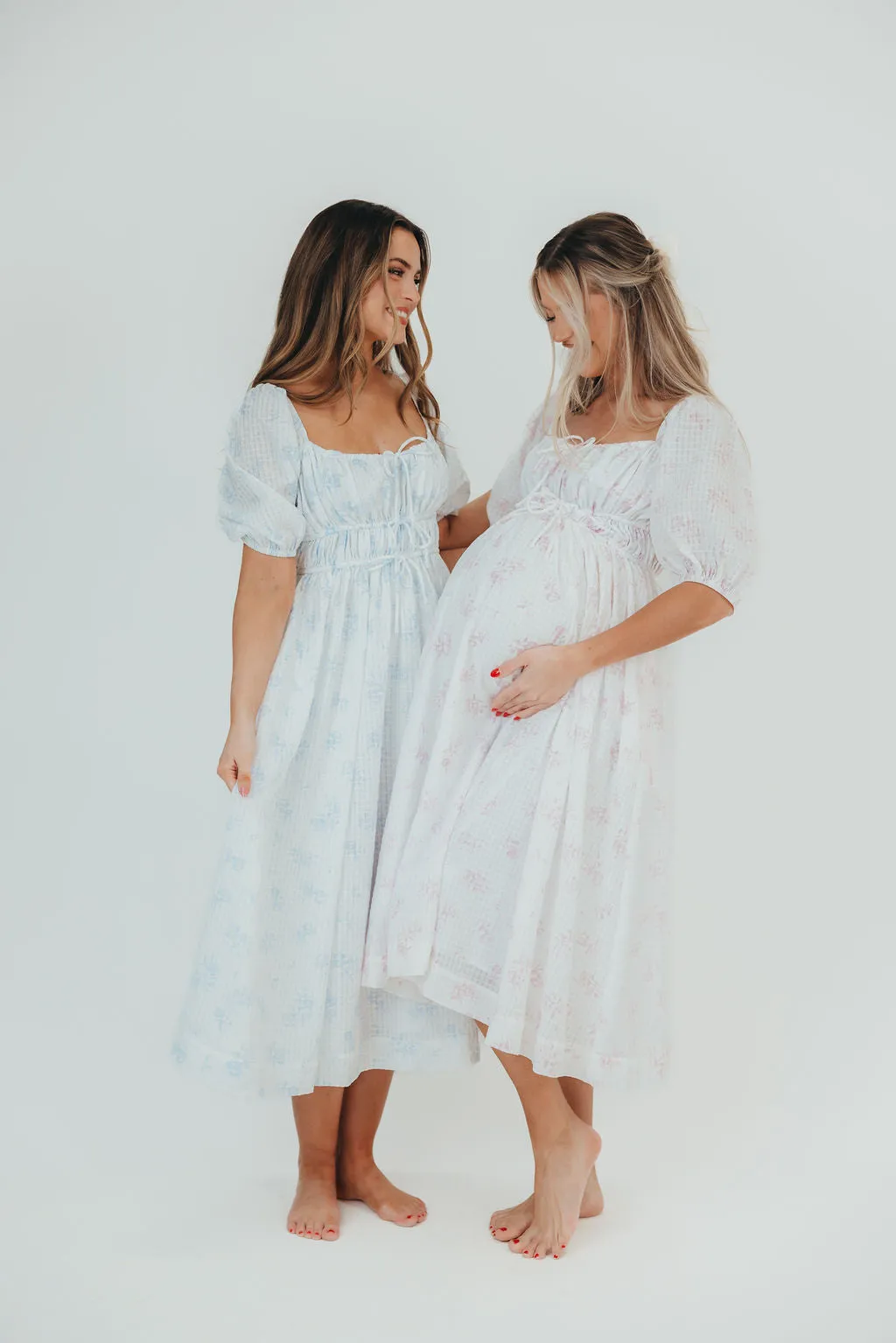 Edda Coastal Midi Dress in Light Blue - Bump Friendly & Inclusive Sizing (S-3XL) sold by Worth Collective product image thumbnail 2