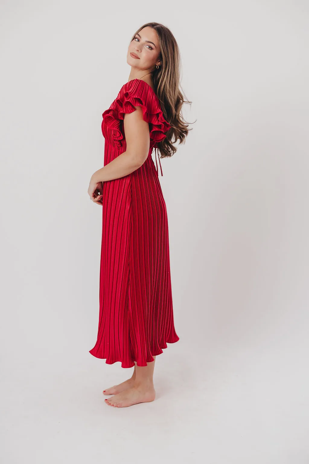 Lucky Charm Midi Dress in Red - Bump Friendly & Inclusive Sizing (S-3XL) sold by Worth Collective product image thumbnail 2
