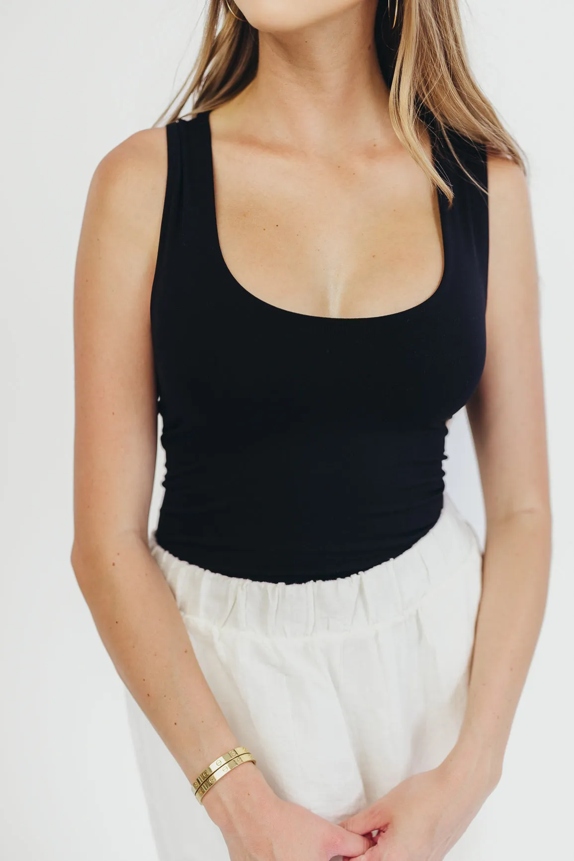 It Takes Two Seamless Tank in Black sold by Worth Collective