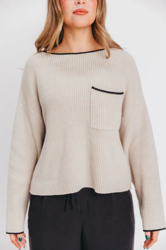 The Juliet Sweater in Ecru sold by Worth Collective