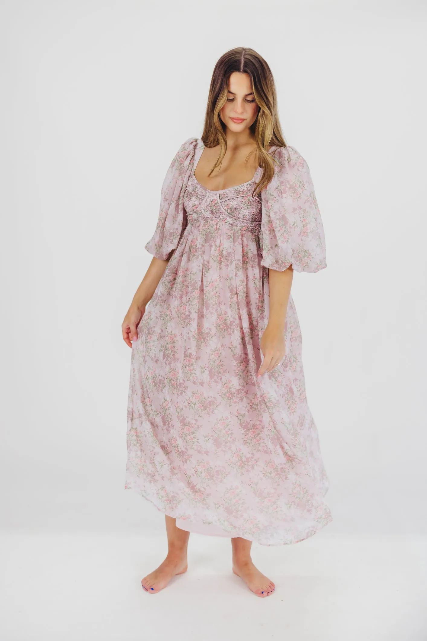 Harlow Maxi Dress in Mauve - Bump Friendly (Not Restocking) sold by Worth Collective product image thumbnail 2