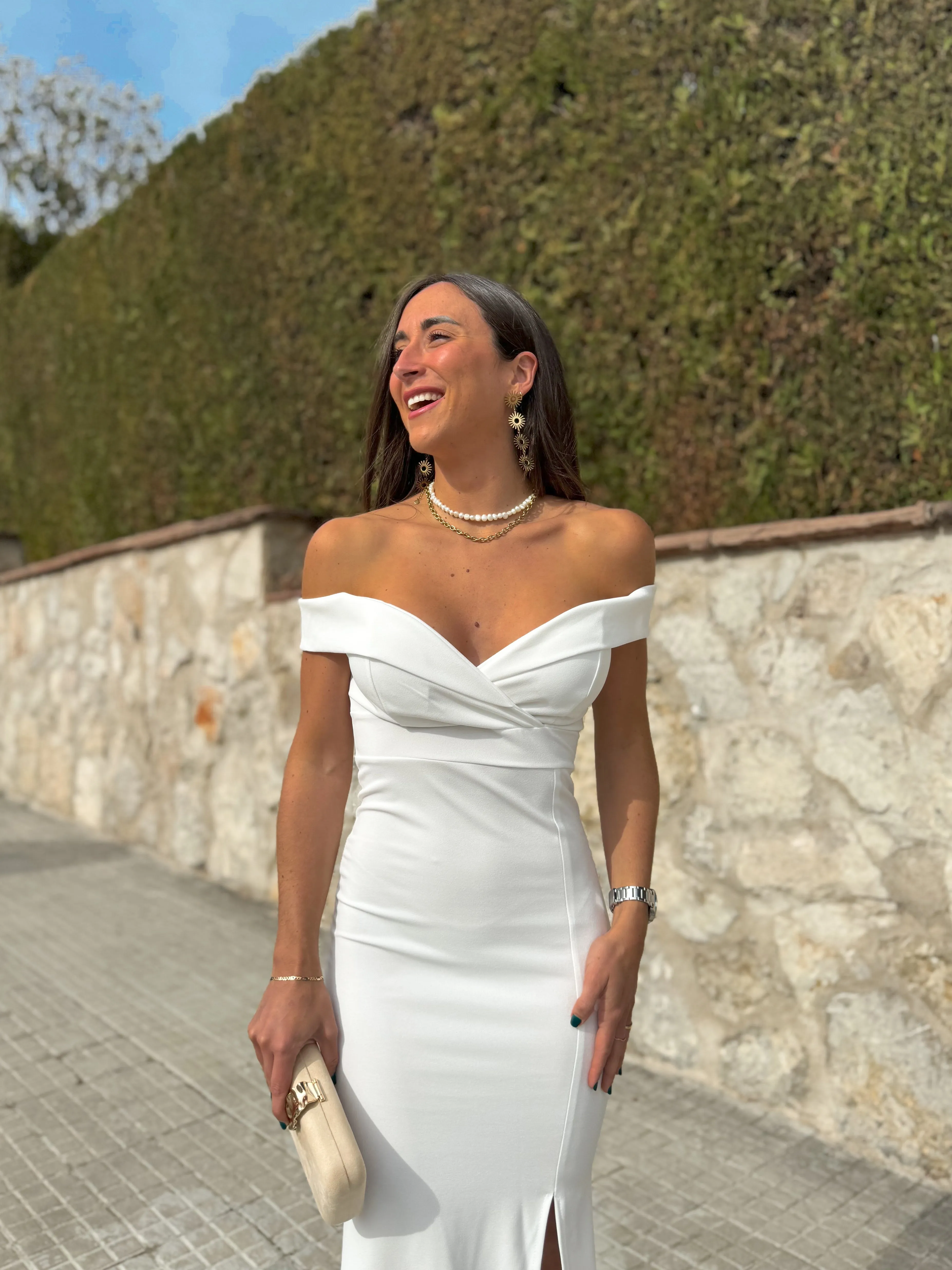 Vestido barco sirena blanco sold by Sorellas product image thumbnail 5
