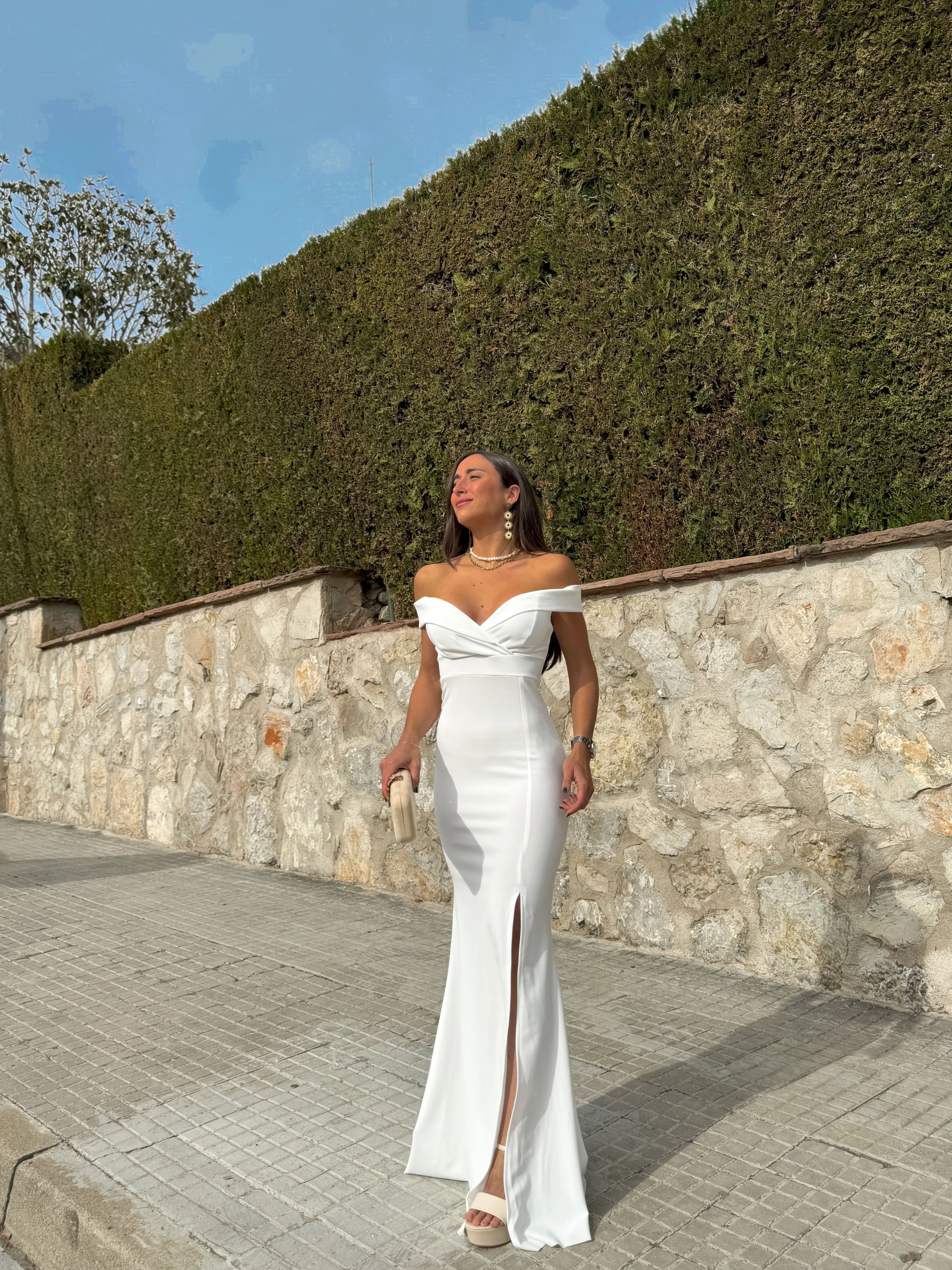 Vestido barco sirena blanco sold by Sorellas product image thumbnail 2