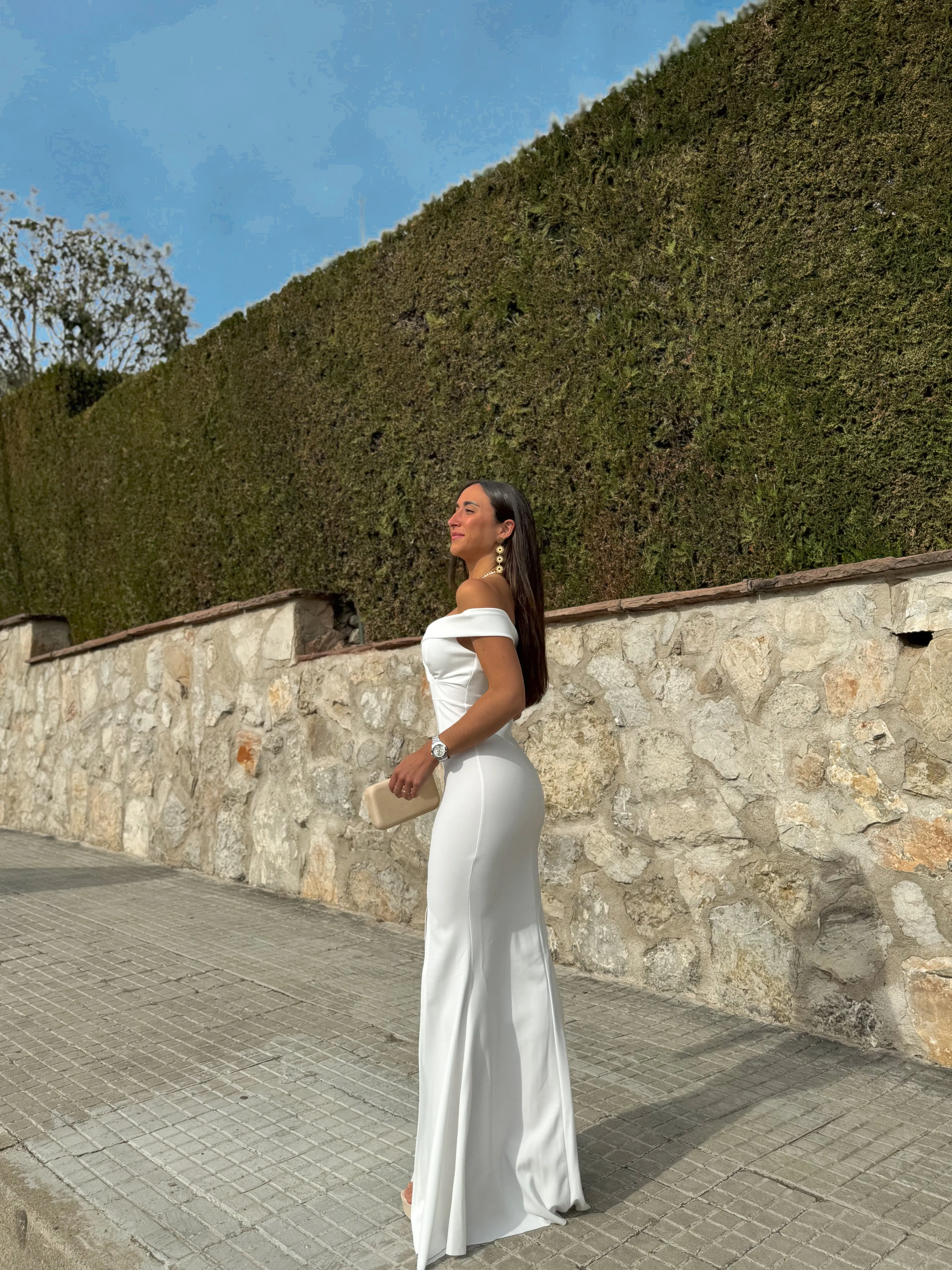 Vestido barco sirena blanco sold by Sorellas product image thumbnail 3