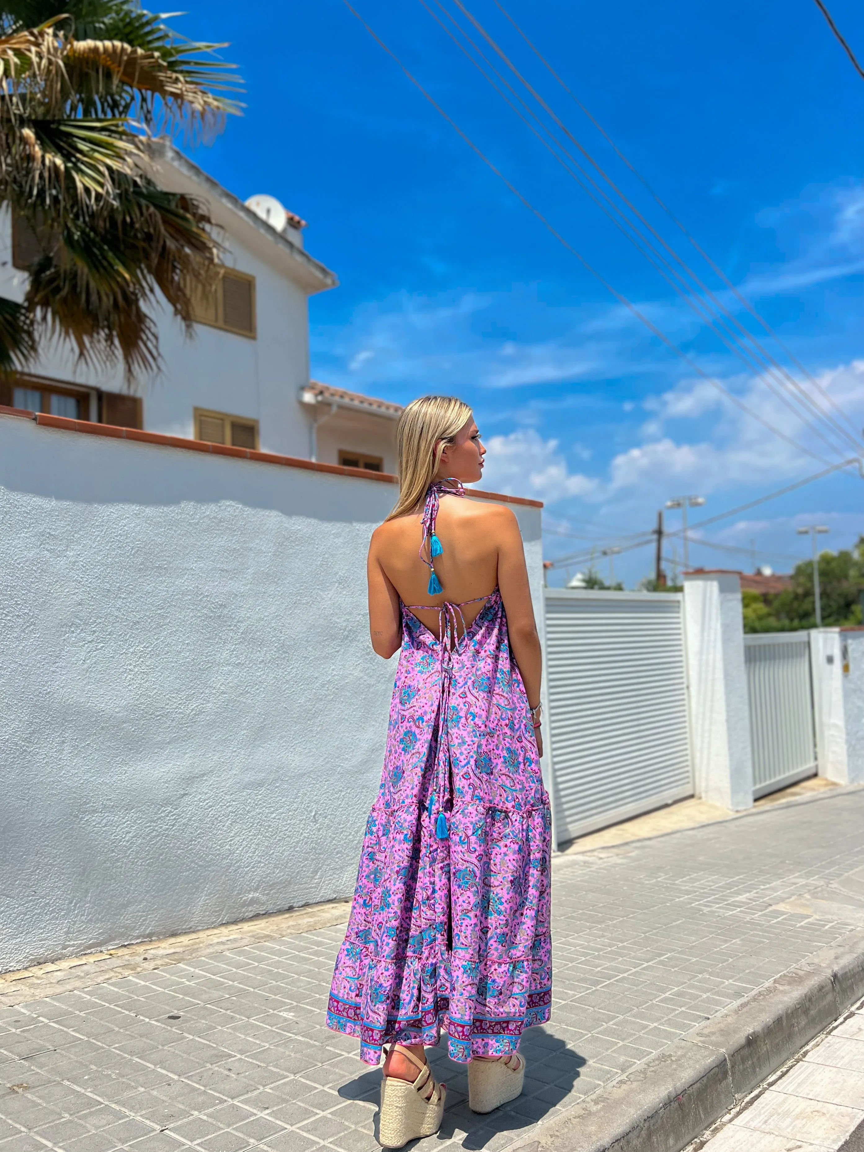 Vestido boho largo lavanda sold by Sorellas product image thumbnail 2