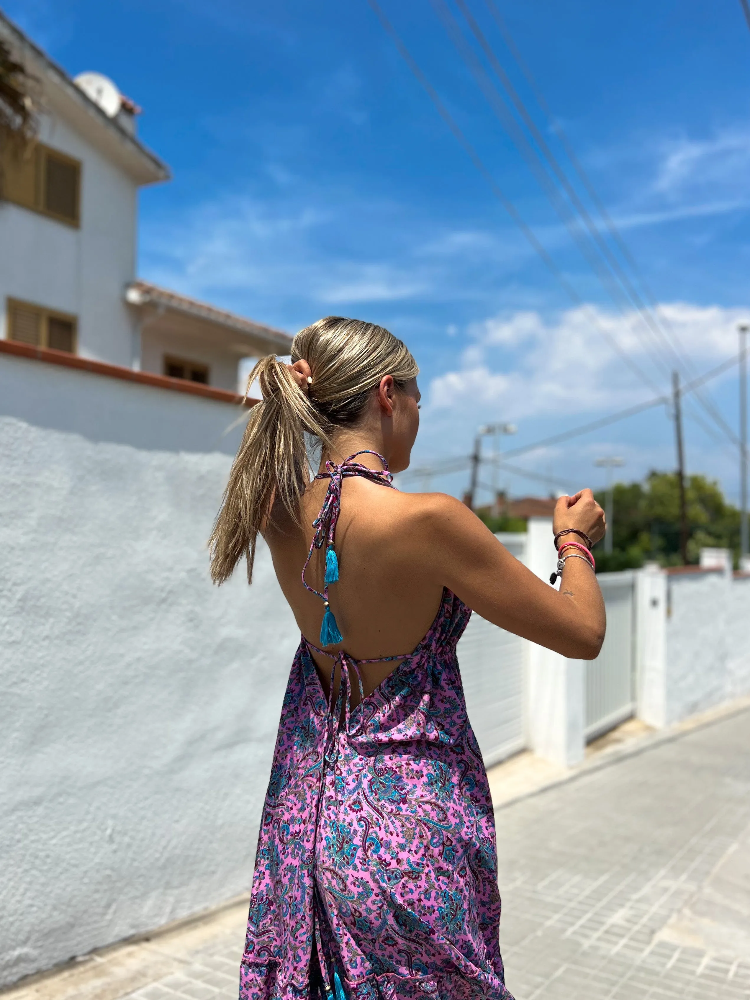 Vestido boho largo lavanda sold by Sorellas product image thumbnail 4