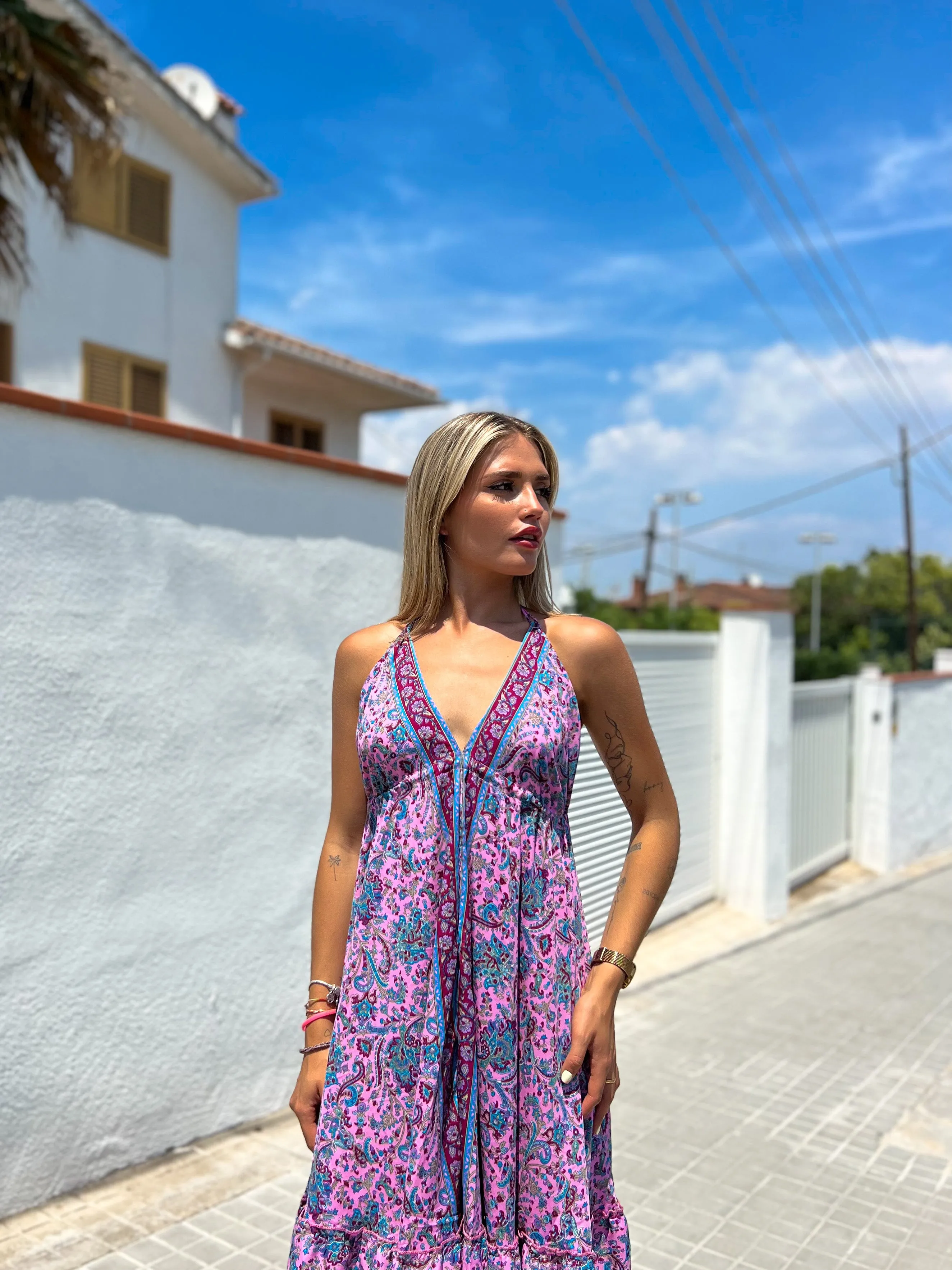 Vestido boho largo lavanda sold by Sorellas product image thumbnail 3