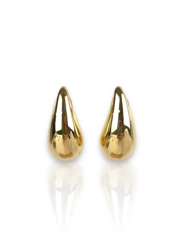 Pendientes gota dorada grande sold by Sorellas